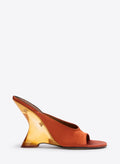 Open-Toe Satin Mules
