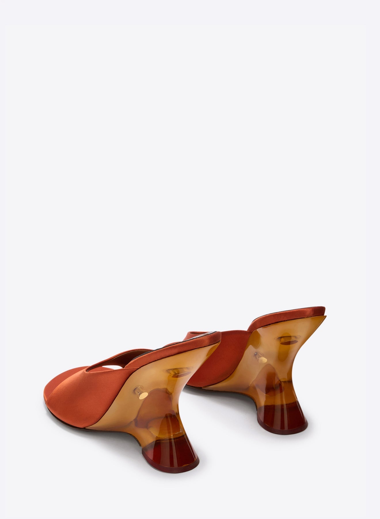 Open-Toe Satin Mules